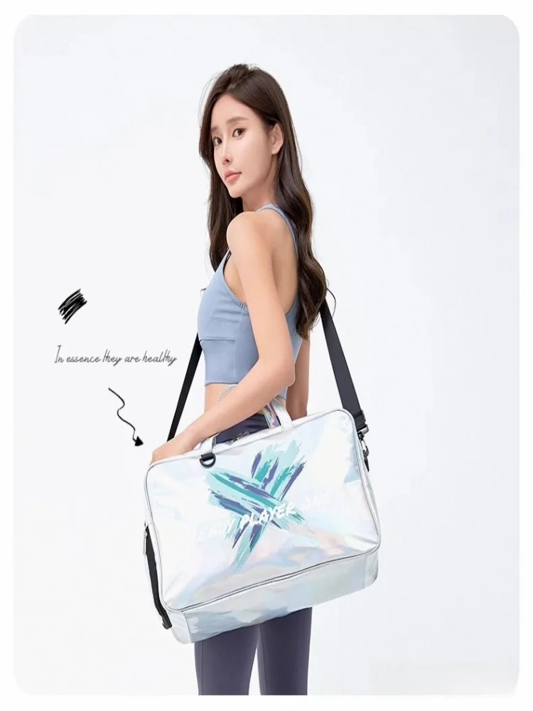 large-capacity-fitness-bag-women's-sports-yoga-training-wash-bag-handheld-crossbody-swimming-storage-bag-dry-wet-separation