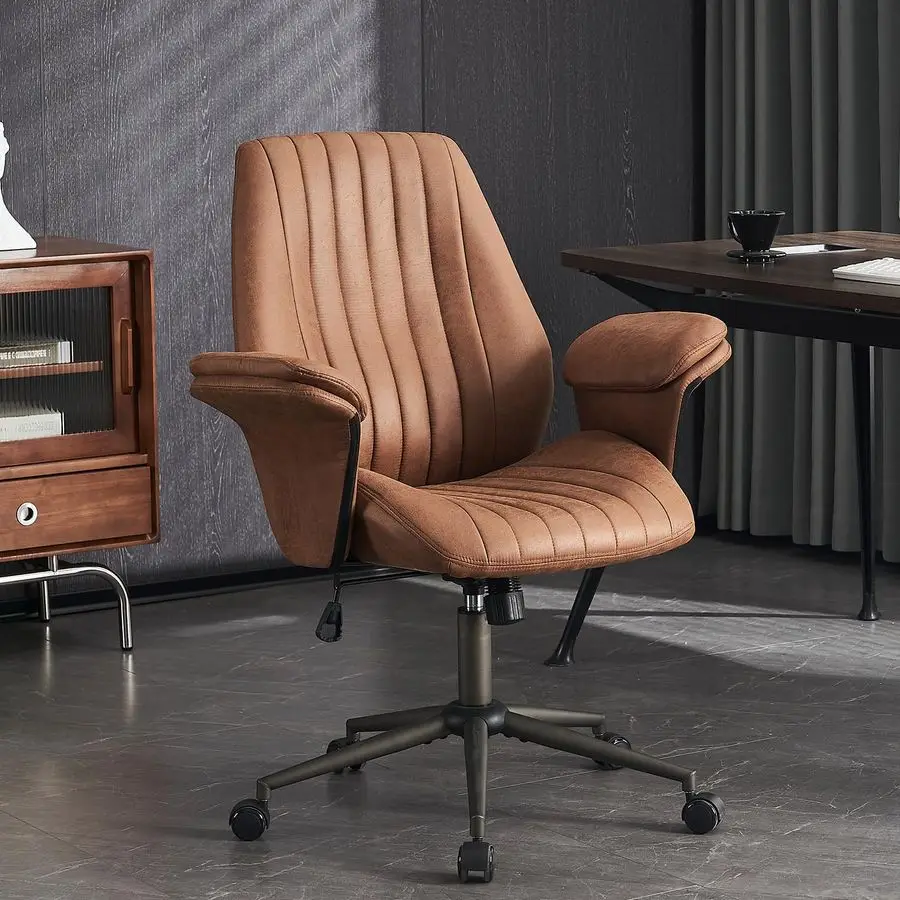 

Офисное кресло, эргономичное компьютерное кресло с поясничной поддержкой, регулируемой высотой, на колесиках, поворотное, с подлокотниками, для руководителя, модель C