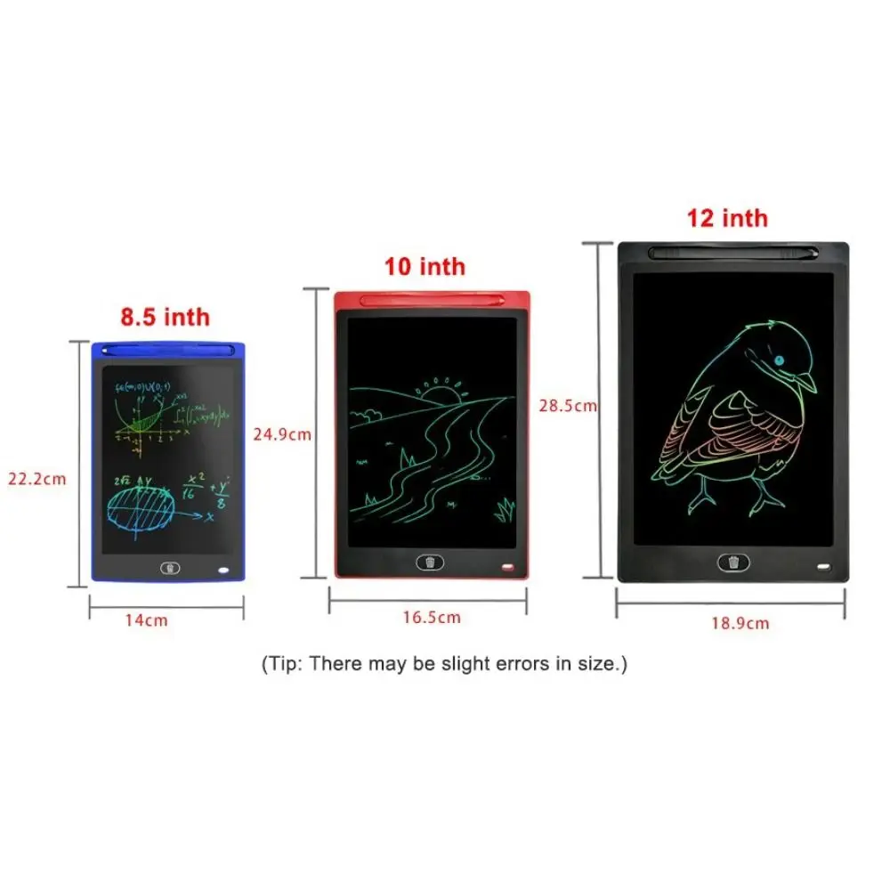 2025 شاشة LCD ملونة 8.5 بوصة لوحة رسم إلكترونية متعددة الوظائف دائم تابلت للكتابة شاشة أحادية اللون لوحة الكتابة اليدوية