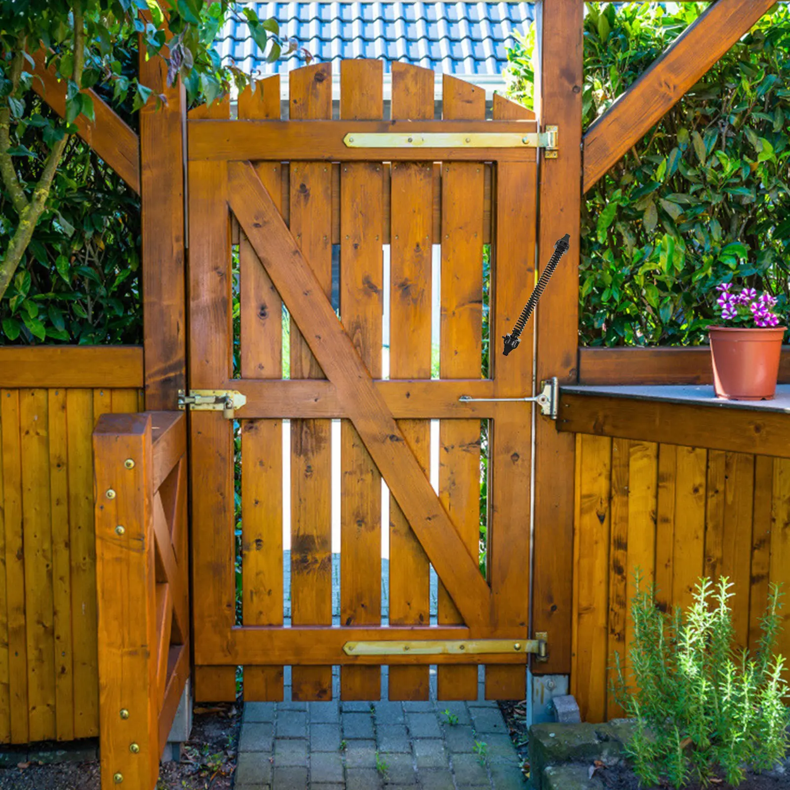 

Комплект пружинных самозакрывающихся петель для уличных ворот, дверей, деревянных ящиков, вилл, дворов, сверхмощные дверные петли