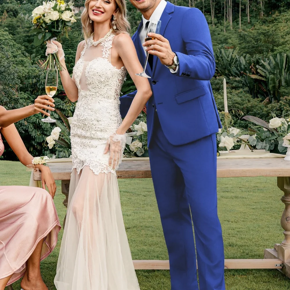 

Nova Moda повседневный деловой мужской комплект из двух предметов, удобный дышащий облегающий комплект с боковым разрезом, уникальная пуговица Ternjaqueta