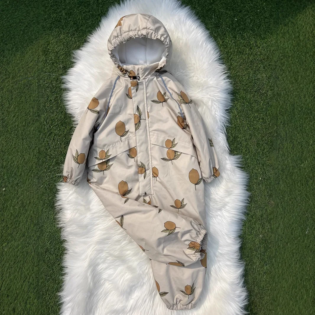 New Waterproof Jumpsuit for Children, Baby Girls' and Boys' Spring Autumn Winter Crawling Clothes, Children's Clothing