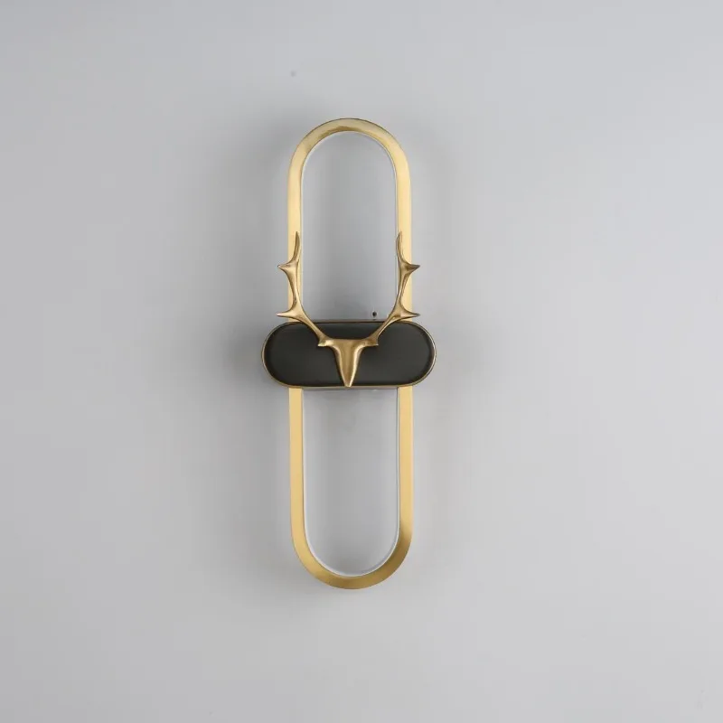 الحديثة الحد الأدنى النحاس مصابيح الحائط الممر المدخل بهو أضواء الشمال الدرج غرفة نوم اللوح الأمامي خلفية وحدة إضاءة LED جداريّة الشمعدانات #4