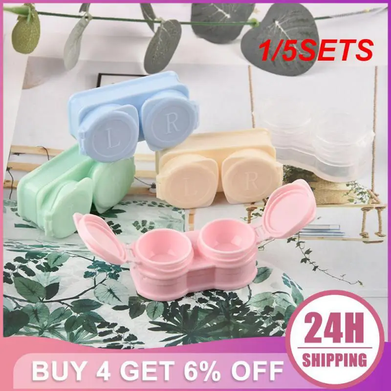 1/5SETS 6*2.8*2.3cm Glasses Case Accessories Placed Separately Contact Lens Box Macaron Color Care Box Compact And Portable