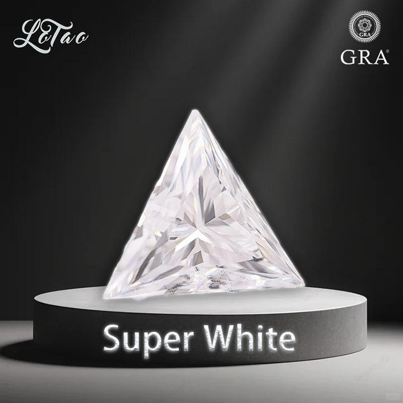 

Small Size Highest Grade Moissanite Stone Super White D Color Triangle Cut VVSS1 DIY Jewel Making Charms Gemstone