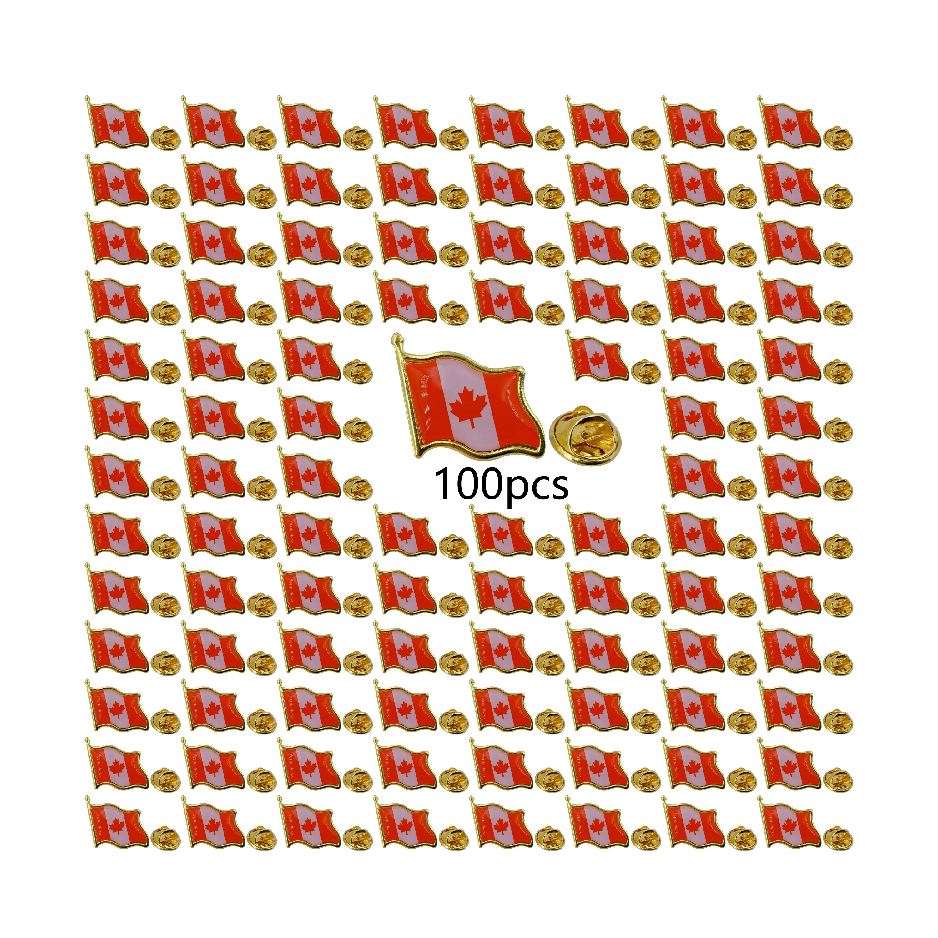 

Canada Flag Lapel Pins - Bulk Pack Canada National Emblem Badges for Jackets Hats Backpacks And Clothes