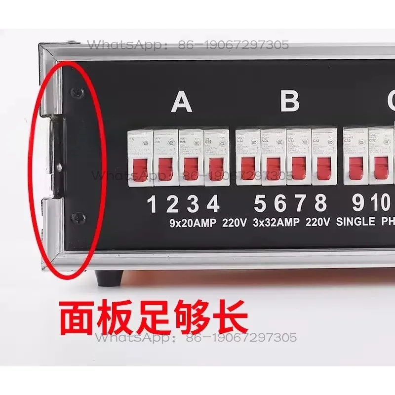 Stage lighting LED large screen, power distribution cabinet, power supply through box 12 channels 40A power plug-in
