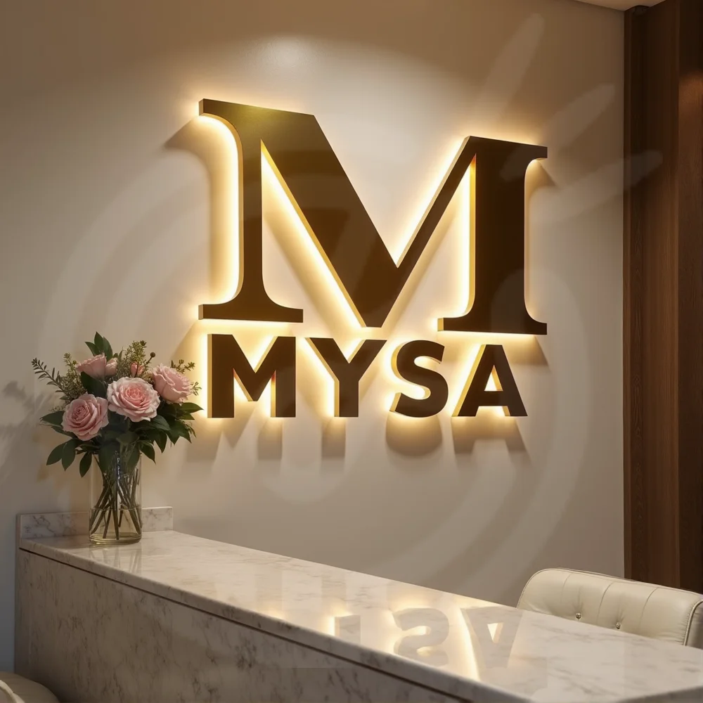 

Custom 3D LED Backlit Illuminated Metal Letters Sign Light Up for Outdoor Business Waterproof Storefront Advertising Signage