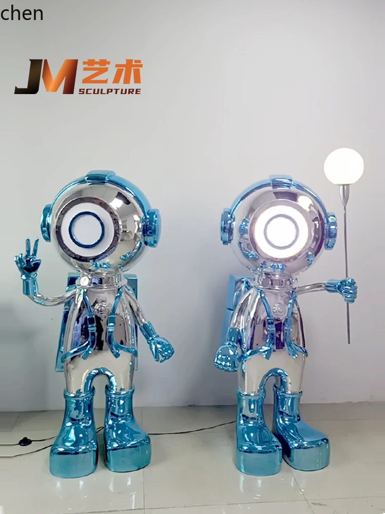 LXC living room robot large astronaut astronaut sculpture landing large ornament mall