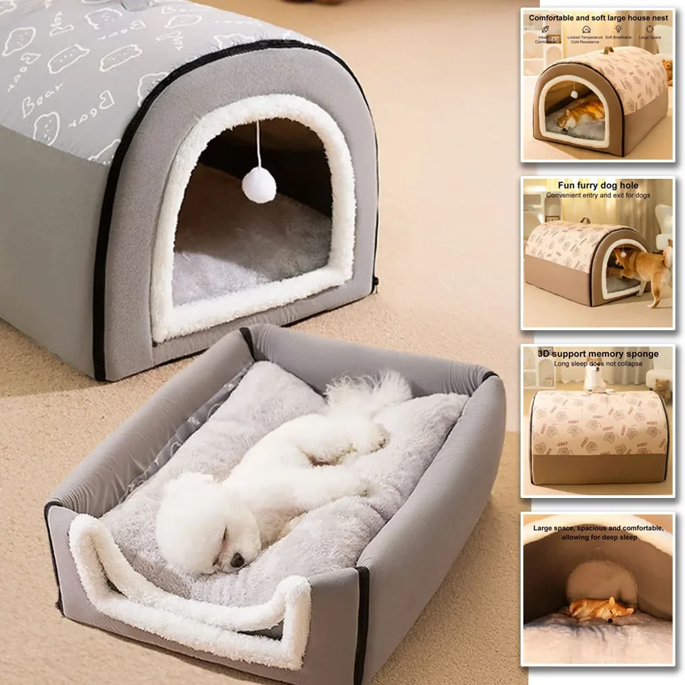 

Winter Warm Dog House Large Dog Kennel Removable Washable Four Seasons Large Dogs and Dog House Type Pet Sleeping Supplies 개집