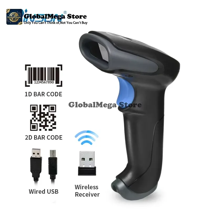 2026 Latest Handheld 1D 2D Barcode Scanner Wireless Auto Scan Imager for Android iOS Windows Supermarket Retail