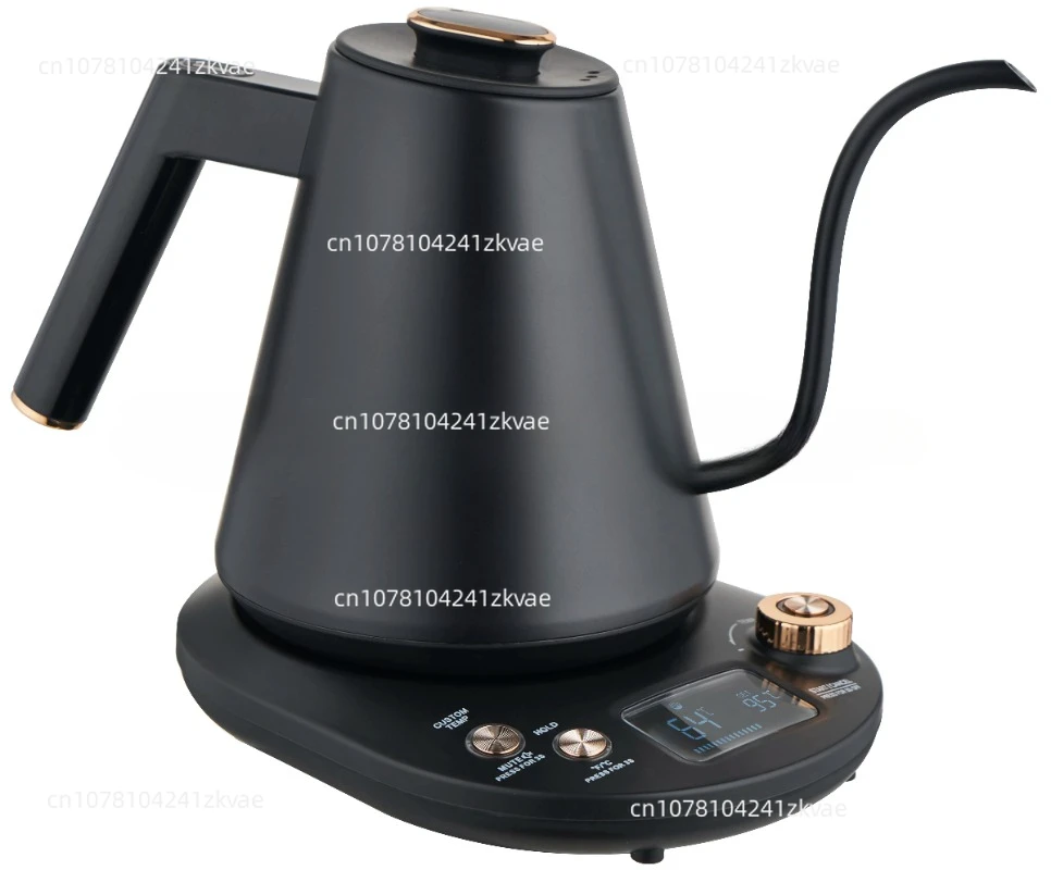 For Maker Large LCD Display Temperature Setting and Keep Warm 1.0L Goose Neck Stainless Steel Electric Kettle Coffee