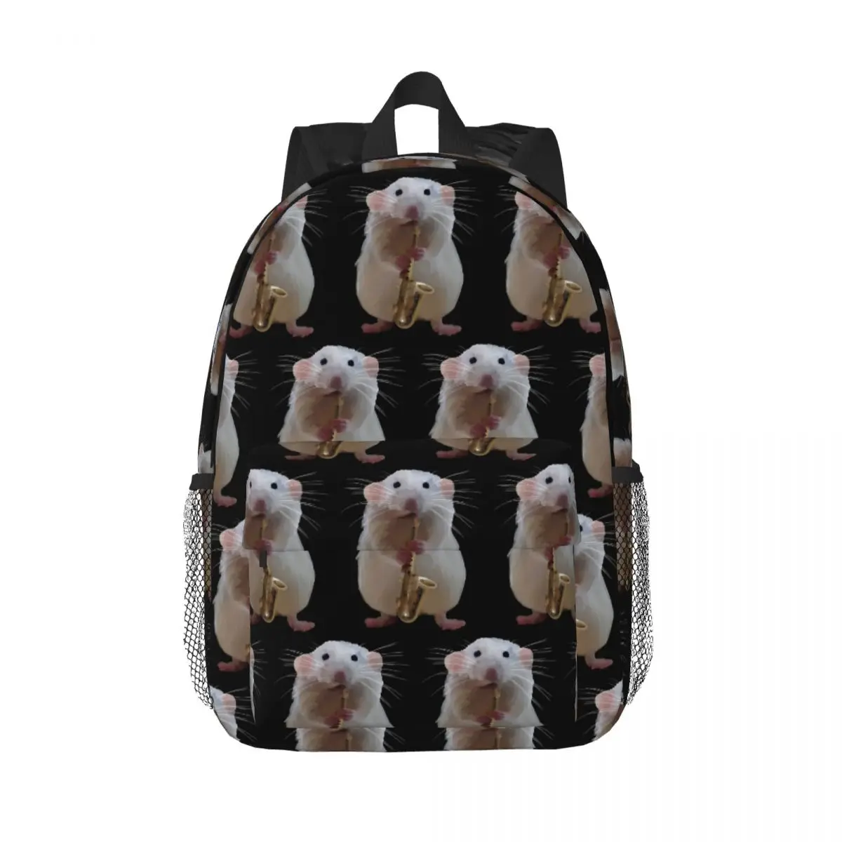 

Rat Playing The Saxophone Backpack Hot Sale Daypack Large Capacity Boys Girls BookBag Shoulder Bags for Men Children School Bag