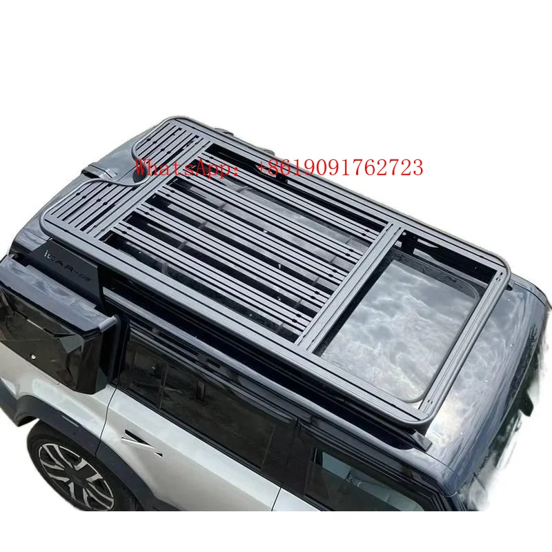 

Hot Sale Steel Roof Rack Platform Kit with Side Ladder Storage Box, Aluminum Roof