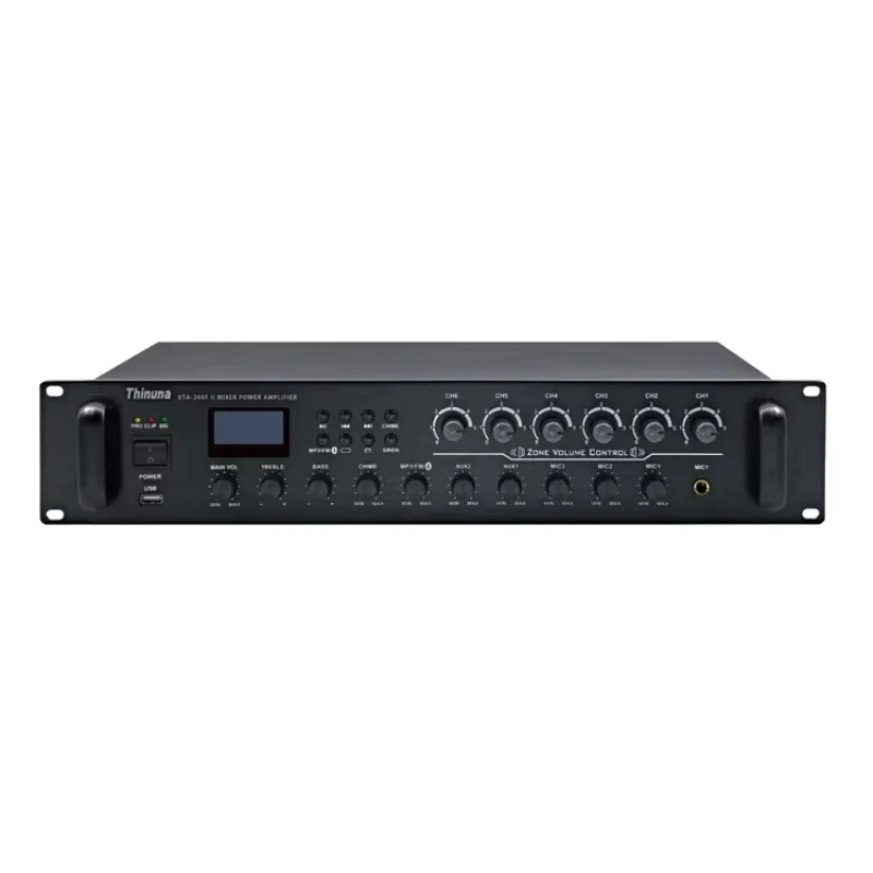 VTA Series 6-Zone PA Mixer Amplifier, 100V Constant Voltage Audio Power Equipment