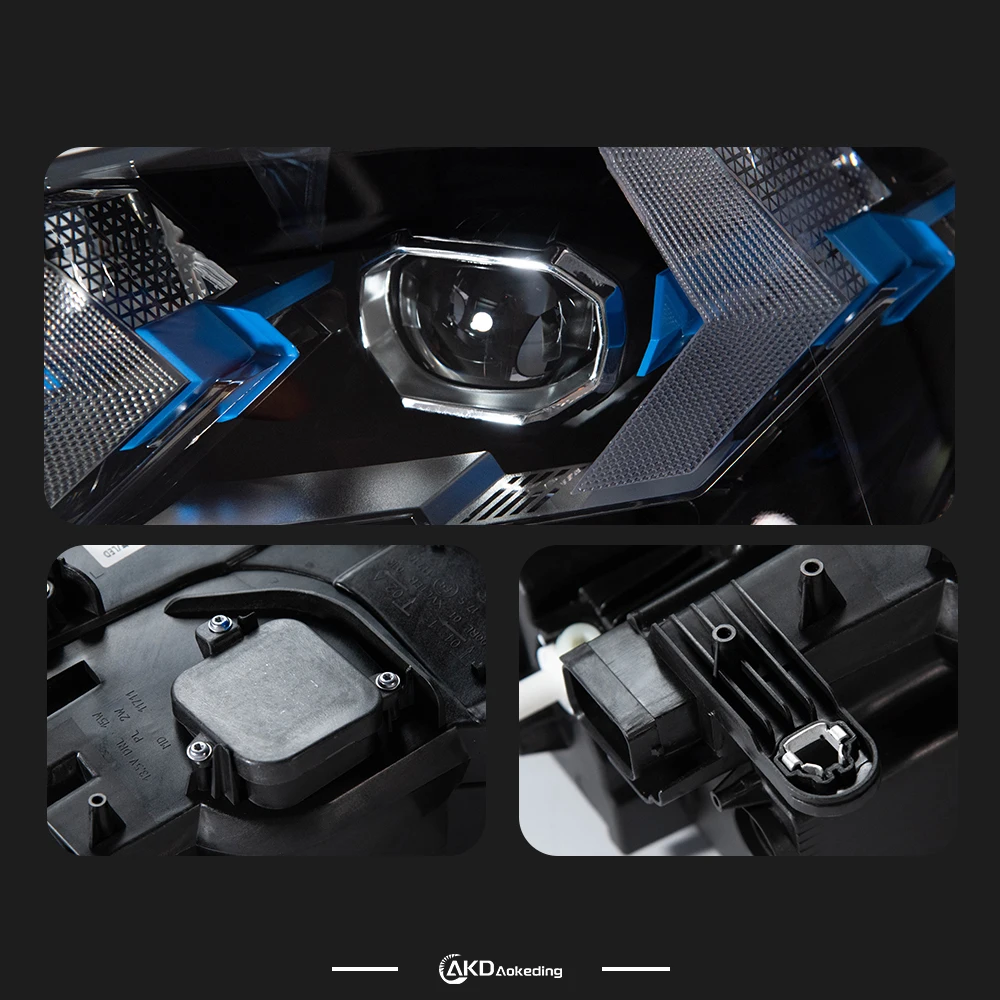 AKD Head Lamp for BMW X1 F48 F49 LED Headlight 2016-2019 Headlights X1 F48 DRL Turn Signal High Beam Angel Eye Projector Lens