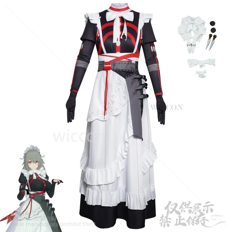 Gioco Anime Zenless Zone Zero Cosplay Alexandrina Sebastiane Costume Cameriera Vestito Lolita Parrucche Per Le Ragazze Donna Puntelli Cos Personalizzato