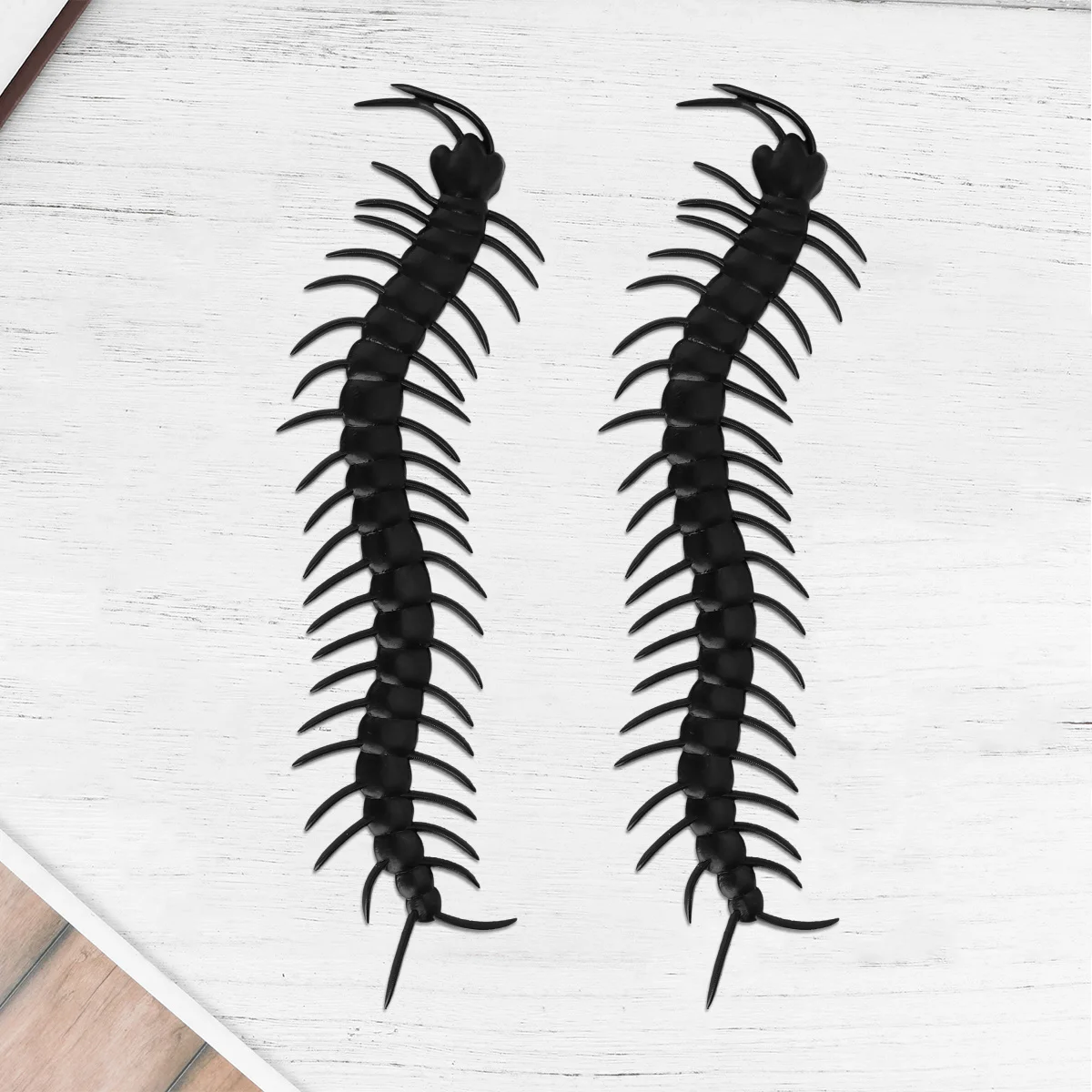 24個入り フェイクムカデ トリック小道具 リアルなホラーデコレーション ハロウィンパーティーいたずらセット 不気味ないたずら用品