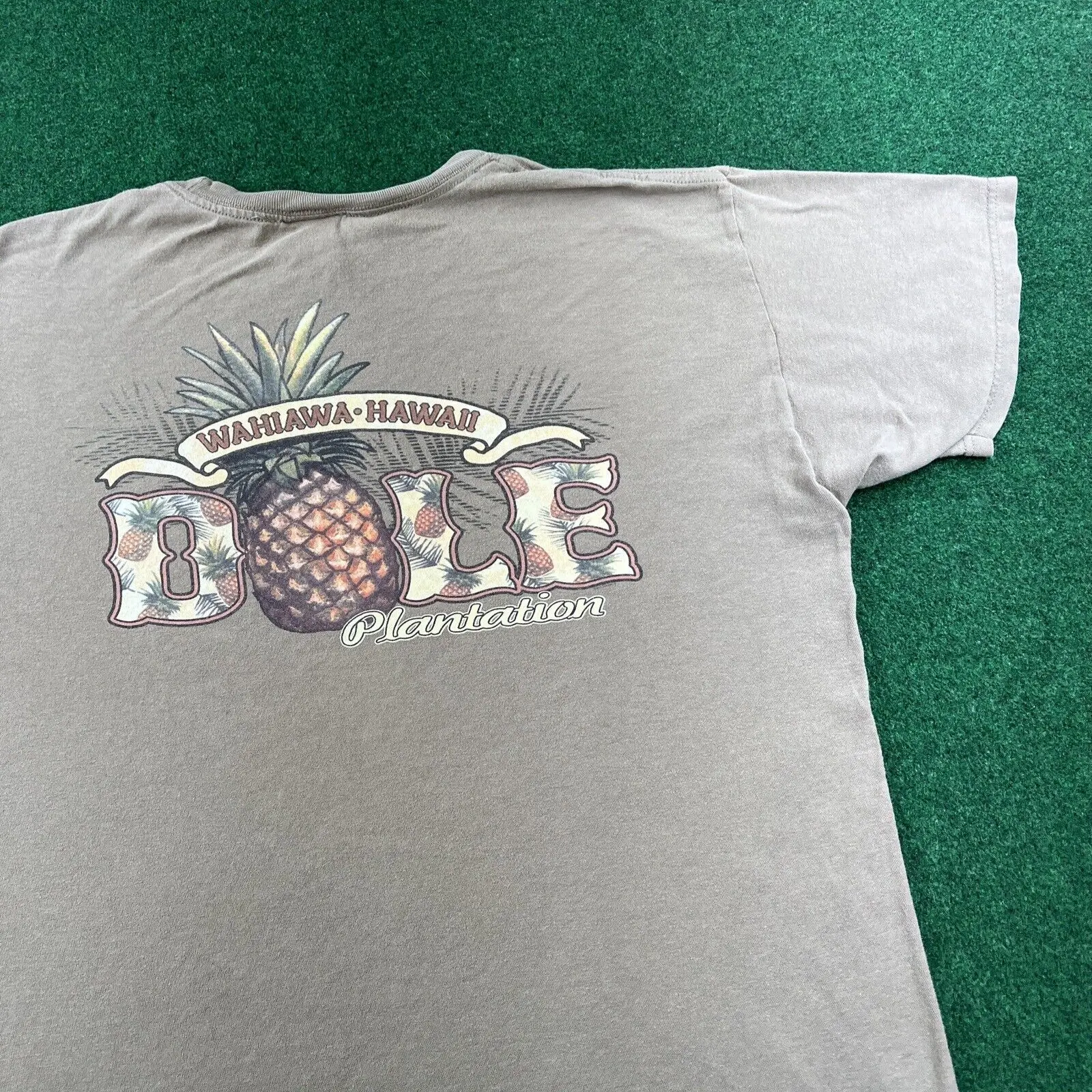 Мужская винтажная гавайская рубашка, бежевая футболка с длинным рукавом, принтом ананаса, табака