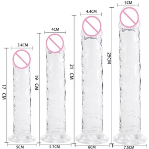 저렴한 8 크기 딜도 흡입 컵 거대한 젤리 딜도 여자 남자 남녀 가짜 거시기 큰 음경 항문 엉덩이 플러그 에로틱 섹스 샵 8 최고의 판매 큰 음경 딜도 여성을위한 딜도 - №4