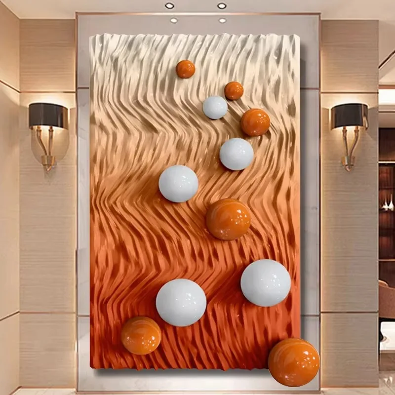 Modern Minimalist Chic Decorative Painting Three-dimensional Relief Artwork Living Room Entryway Shopping Mall