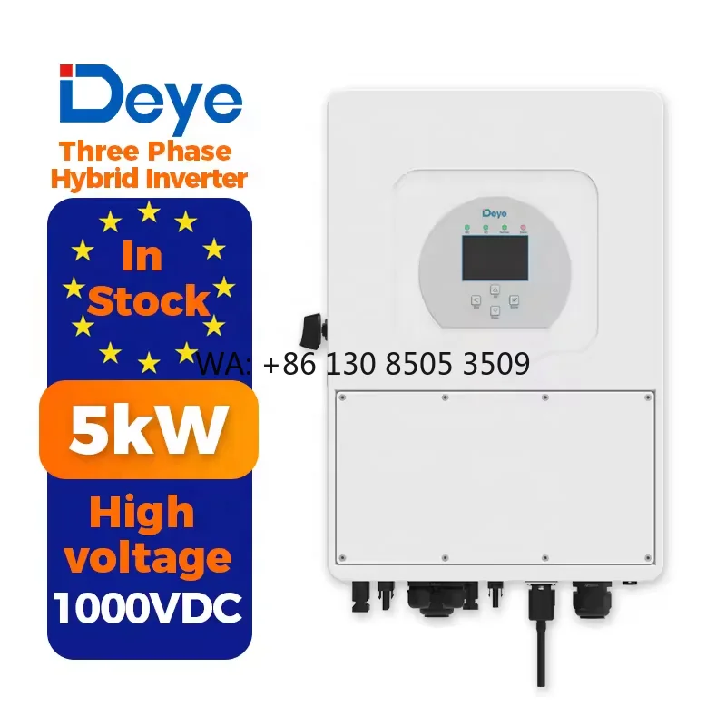 Deye SUN-5K-SG01 HP3-EU-AM2 5kw Solar Inverter Hybrid Inverter Three Phase High Voltage 5kw 8kw in Stock