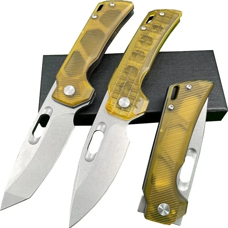 

D2 Blade PEI Handle Folding Pocket Outdoor Camping Survival Knife Tactical Portable Utility Fruit Self-defense Knives EDC Tools