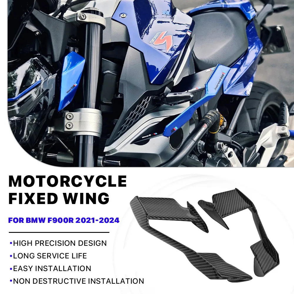 Motorcycle Winglet Spoiler F900R fixed wing for BMW F 900 R 2021 2022 2023 2024 Windshield Front Wing accessories carbon