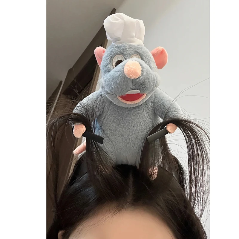 Disney Cute Ratatouille Ears Headband Girl Kitchen God Remy Hairband Women Cartoon Cosplay Hair Accessories Naughty Kids Friends