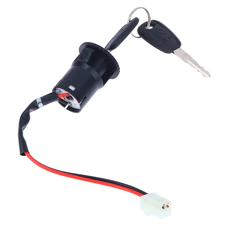 Interruptor de encendido de 2 cables con 2 llaves, bloqueo de encendido y apagado para Scooter Eléctrico, ATV, Pocket Bikes, motocicleta, ATV, Quad Bike, 1 Juego