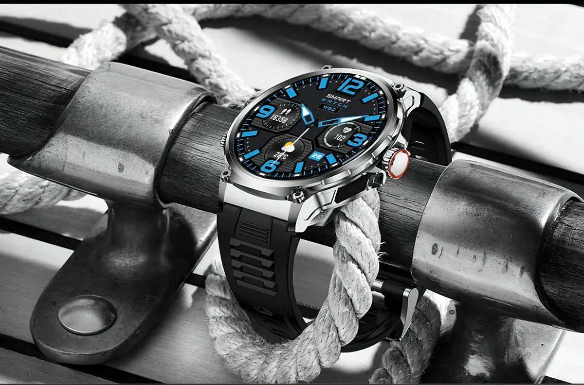 Neue V69 Bluetooth Anruf Smart Uhr Männer 1,85 "HD Bildschirm 710 mAh Multi Sport Modi Herz Rate Monitor smartwatch Für Android IOS – Detail 4