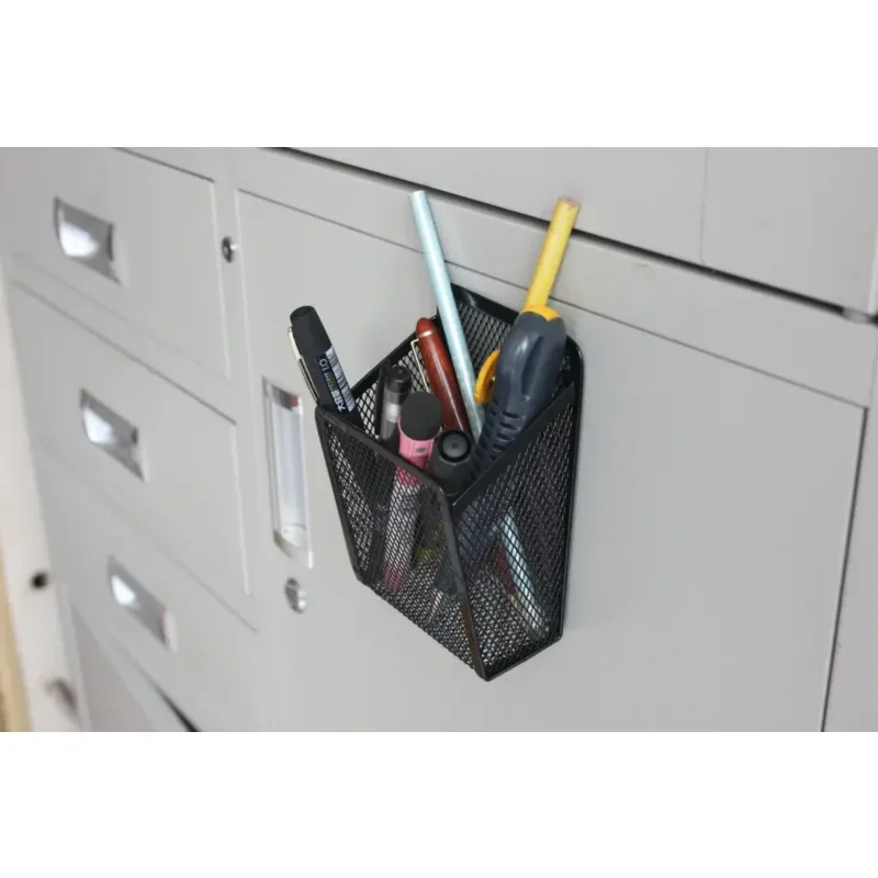 For School Office Desktop Organizer Stationery Metal Hollow Pencil Holder Ruler Pen Pencil Storage Box Stand Container