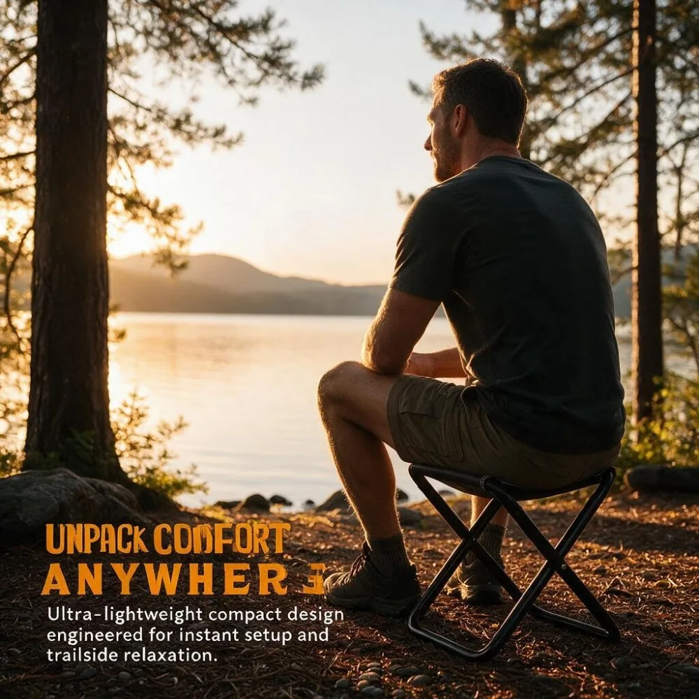 Portable Folding Chair Bench Fishing Stool Travel Camping Horse Stool Stools Train Subway Queuing Portable Stools Outdoor Tool