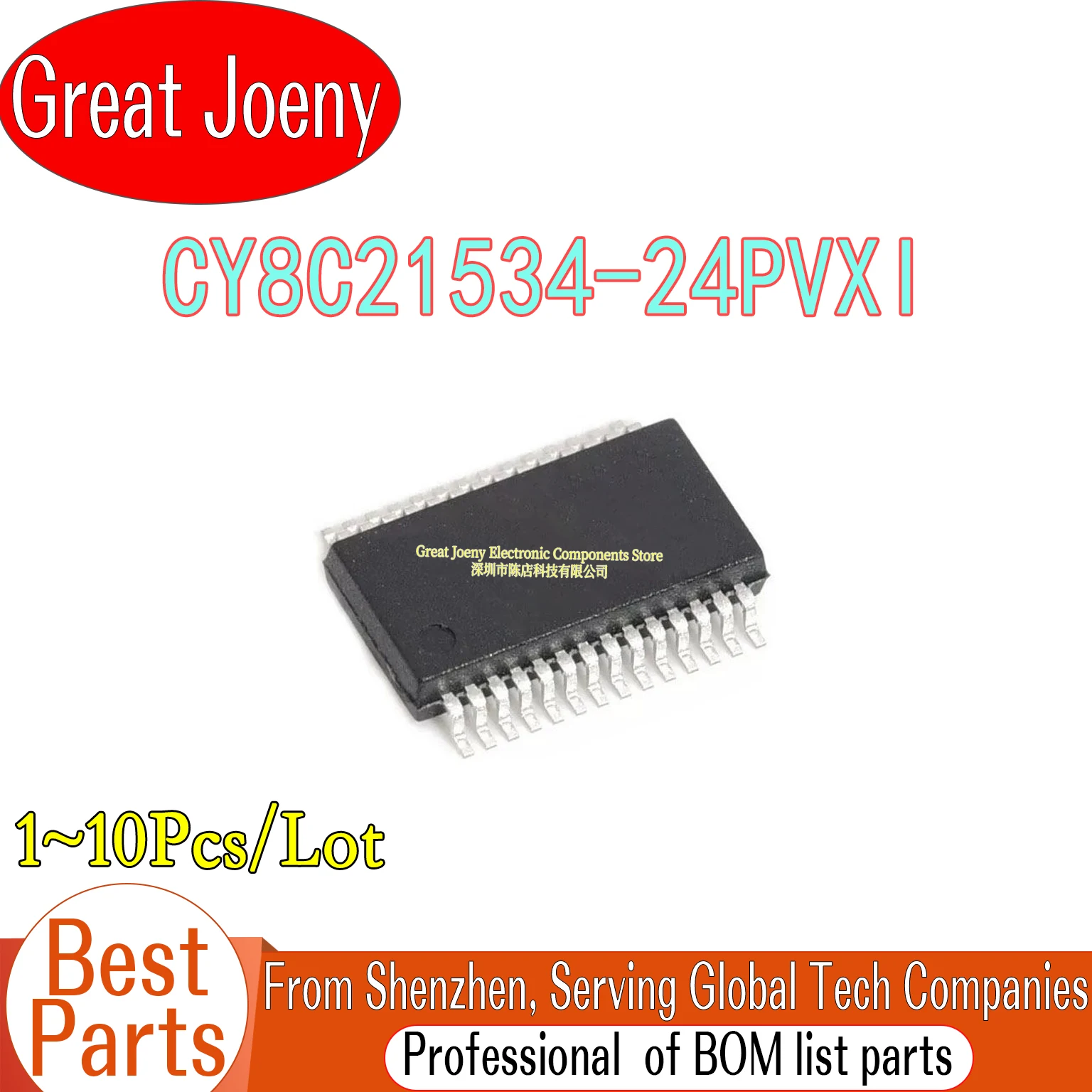 (1-10 Piece)100% New CY8C21534 CY8C21534-24PVXI IC MCU Chipset SSOP-28