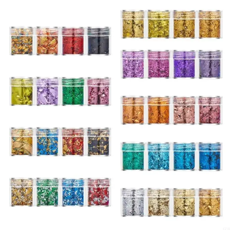 Sparkling Foil Paper Dazzling Gold Flakes for Creative Crafting and Designs