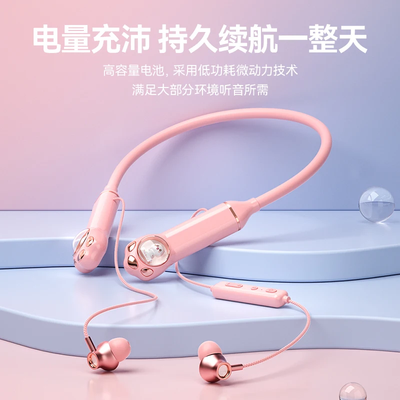 TWS Neck Hanging Wireless Bluetooth auricolari HIFI Stereo Gaming Headset con microfono HD Calling In Ear Noice Cancelling Headohones