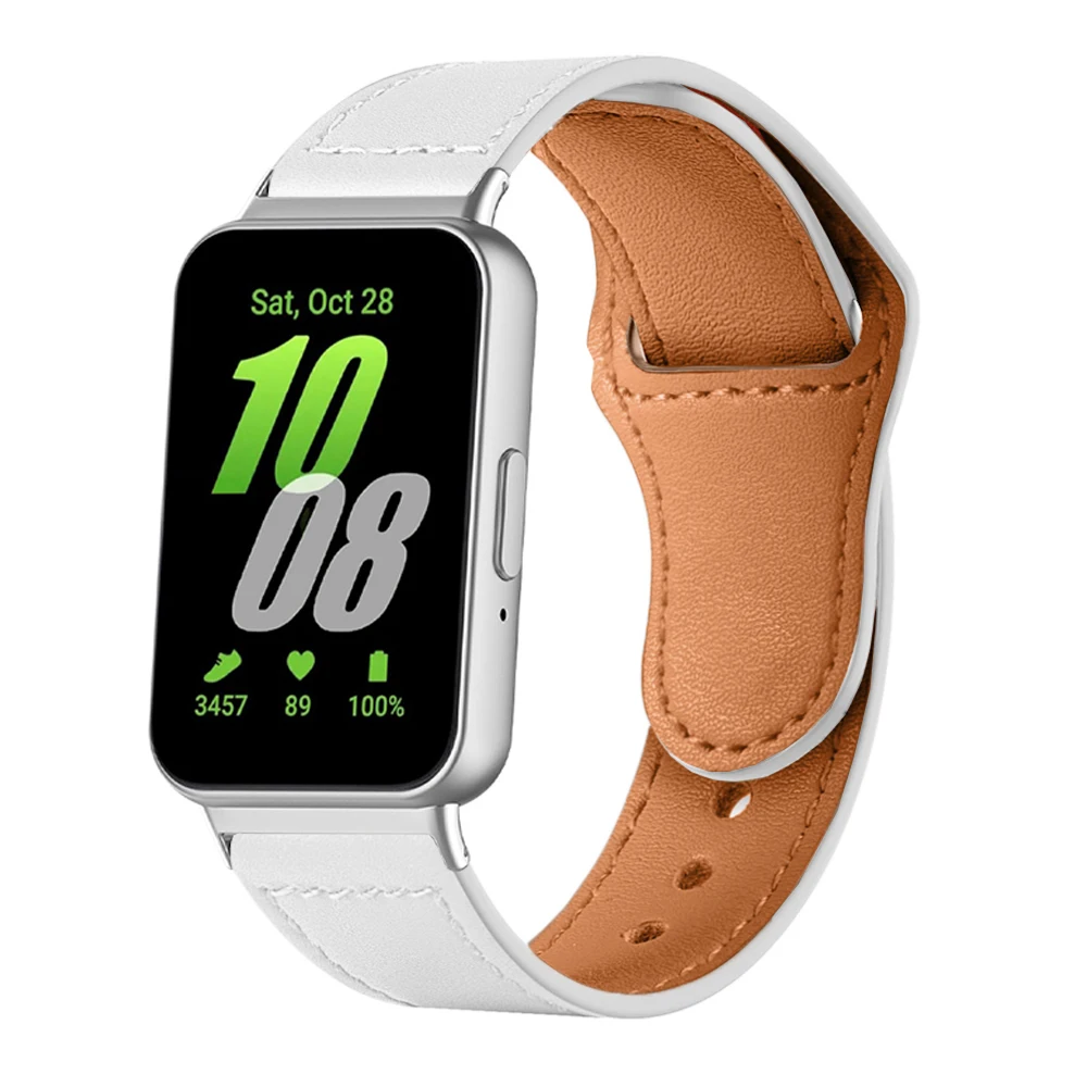 Genuine leather strap compatible Samsung Galaxy FIT3 adjustable casual strap for Samsung Galaxy Fit3(SM-R390)2024