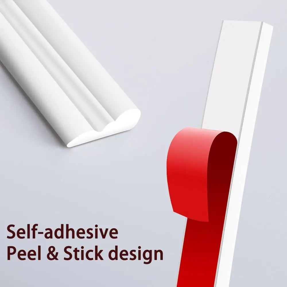 High Quality Self-Adhesive Wall Decoration Molding Trim 3D TPE Chair Rail Panel Molding DIY Flexible Window Frame Cabinet Border