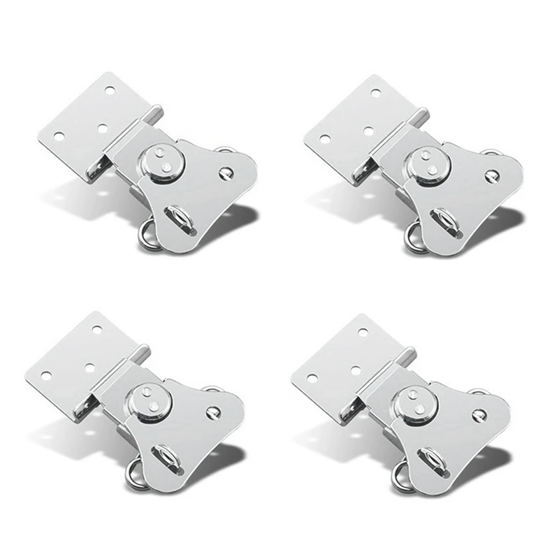 4 Pack Spring Loaded Butterfly Latch Large Doorkeeper Clamp Butterfly Box Clamp For Wooden Box, Packing Box, Air Box