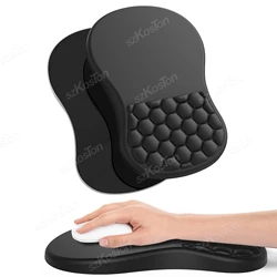 Mouse Pad with Wrist Rest Ergonomic Integrated Memory Foam Slope Massage Bulge Office Mouse Pad for Carpal tunnel Pain Relief