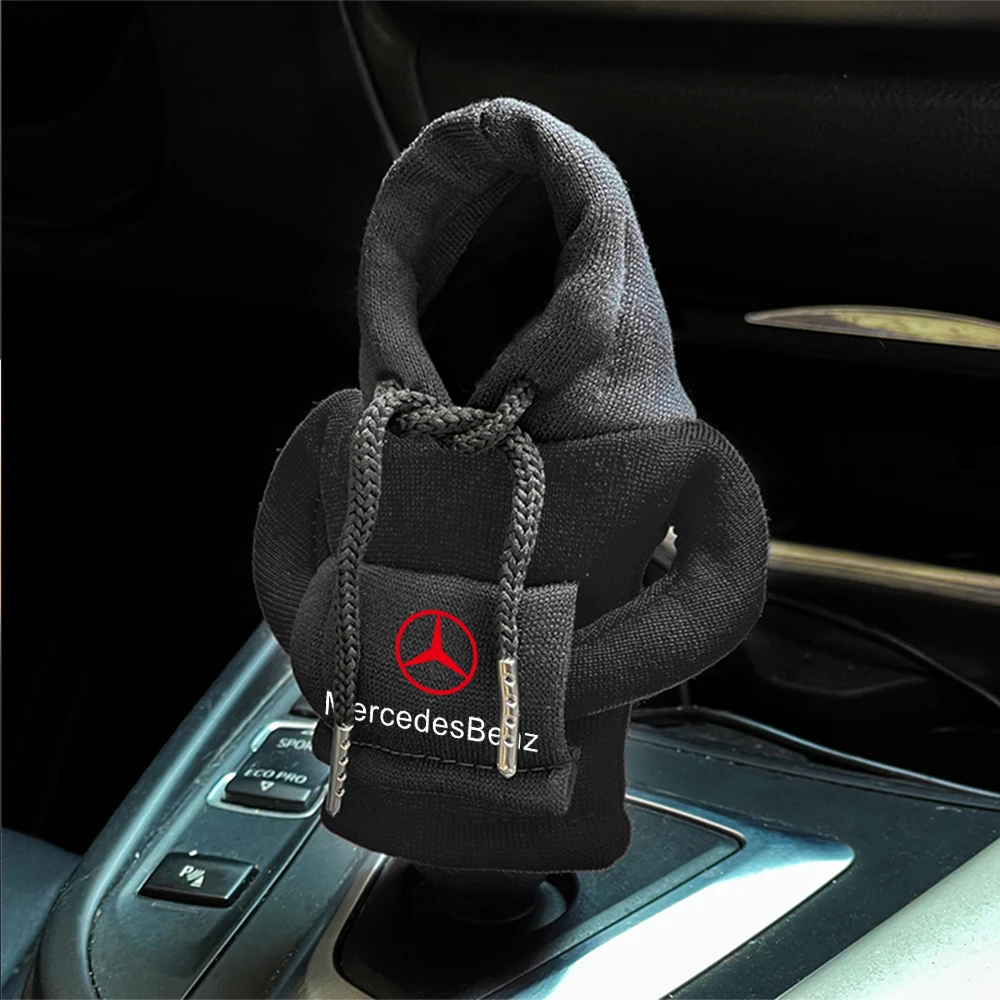 1/2Pcs Hoodie Car Gear Shift Manual Handle Sweatshirt Cover For Mercedes benz A B C E S Class AMG CLA CLS GLK GLA W212 W223 W205