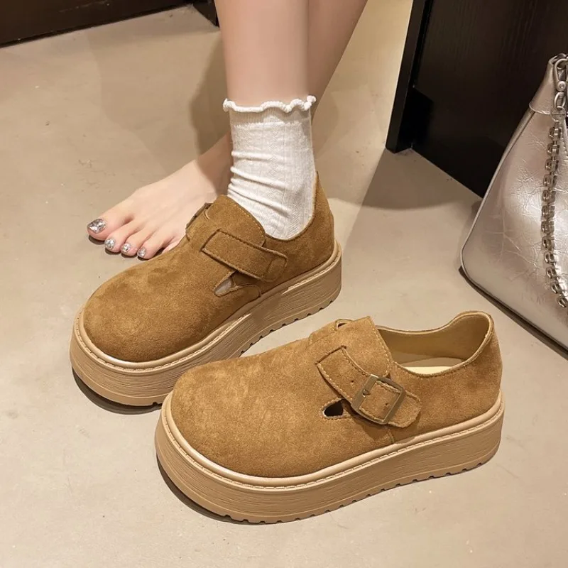 

Full bag for women in the spring and autumn of 2025, new thick soled one foot lazy single shoes