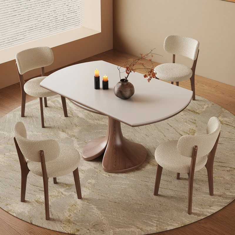 

Обеденный стол Rock Board, расширяемый бытовой французский античный стиль, элитный обеденный стол, квадратный, двойного назначения Muebles Para Hogar