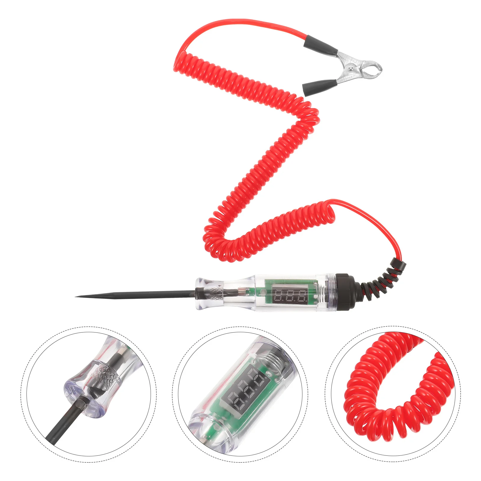 جهاز قياس الجهد الكهربائي الرقمي القلم سلك الربيع جهاز فحص الدائرة الكهربائية للسيارة #6