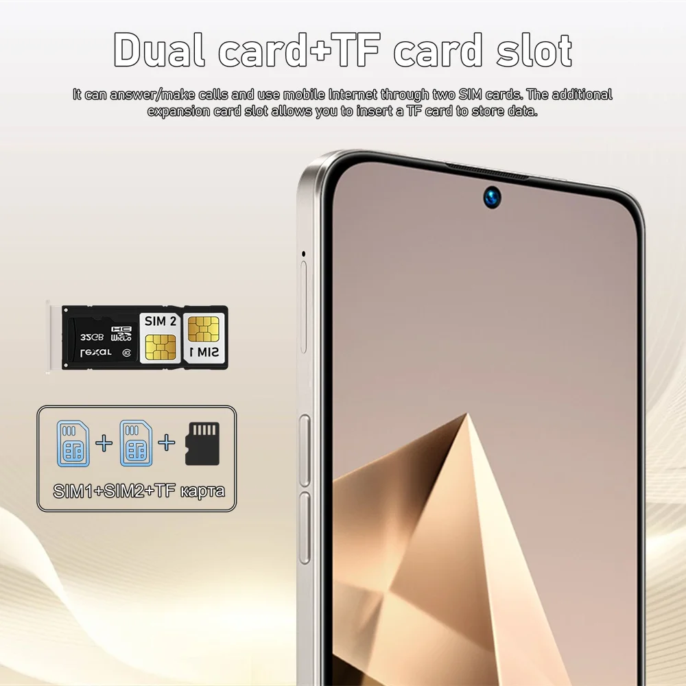 K-Touch Smartphone 5G S30 Ultra Mobile Phones Smartphone Android Cell Phone 22GB+2TB Face Unlock 5G Dual SIM 7800mAh 7.3inch HD 7800mAh Battery Mobile Phone 5G