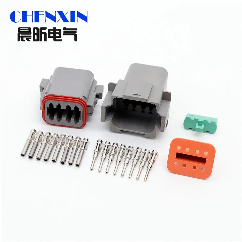 

Водонепроницаемый Штекерный разъем для электрического провода, 8 контактов, 22-16awg