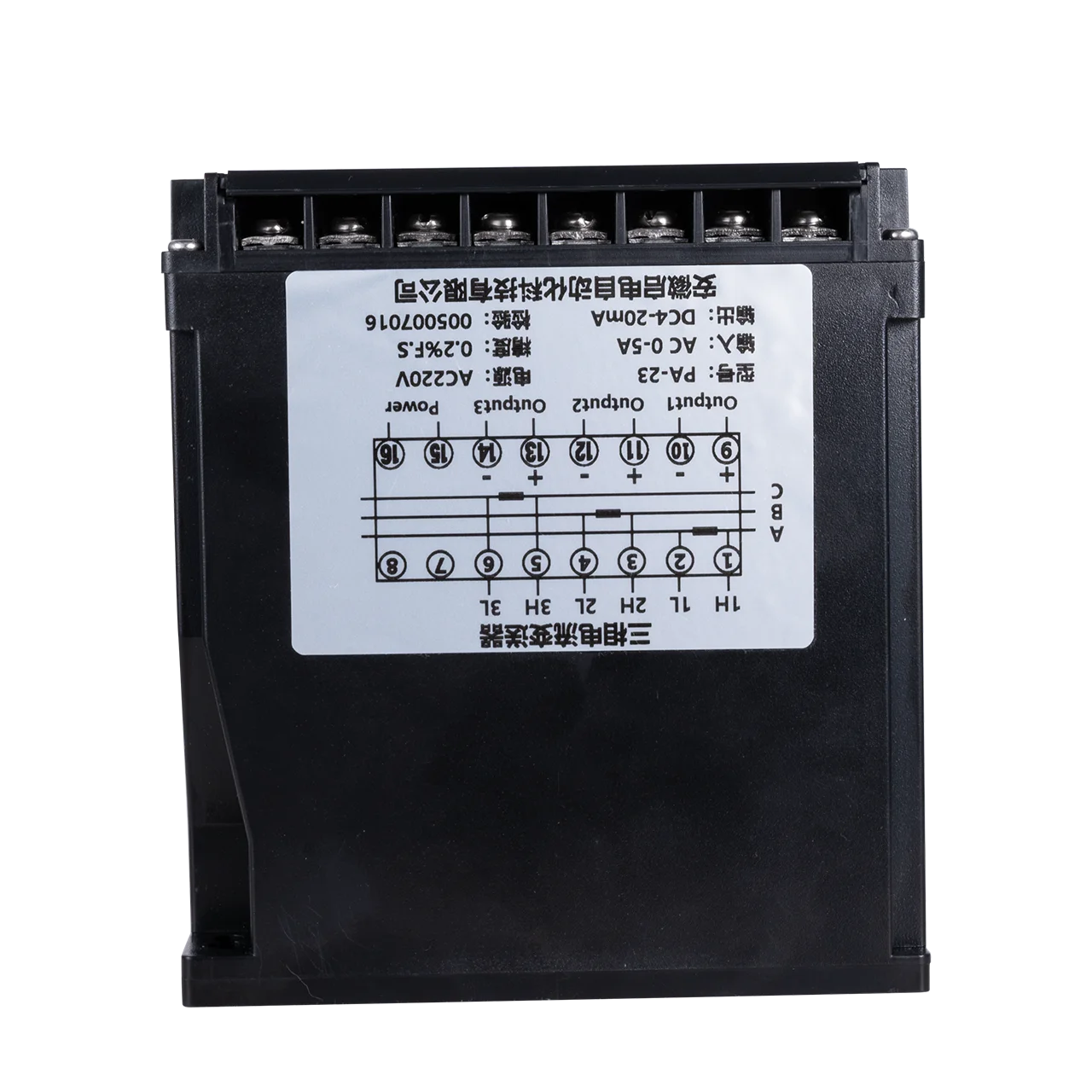 

Three-phase Current Transmitter AC0-1A 5A 4-20mA 0-10V Isolated 24-265V Power AC Current Sensor Measurement