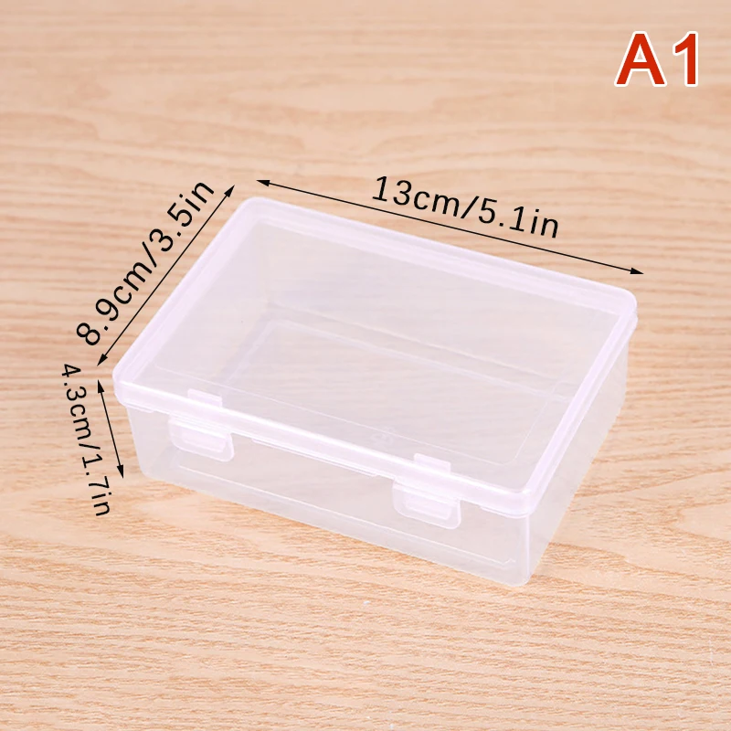 INS Transparent Plastic Storage Box Photocards Holder Desk Storage Organizer Classification Box Stationery
