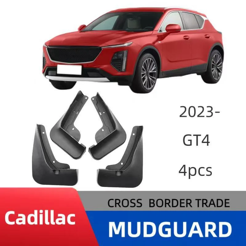 

4PCS For Cadillac GT4 2023 Car Mudguards Cover Front and Rear Parts Splash Proof Mud Flaps Wheel Guards Accessories