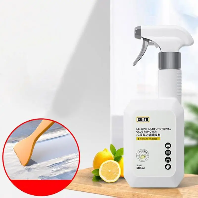 Glue Remover Spray 17oz Glass Glue Remover Safe No Trace Car Window Glue Removal Sticker Glue Cleaning Tool For Wallpaper Glue